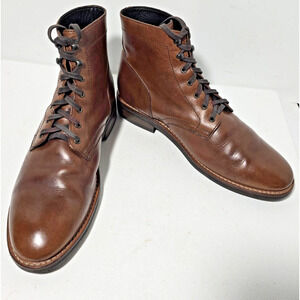 THURSDAY Boot Co. Everyday Leather Lace-Up Boots Brown Size 11.5 US Mens
